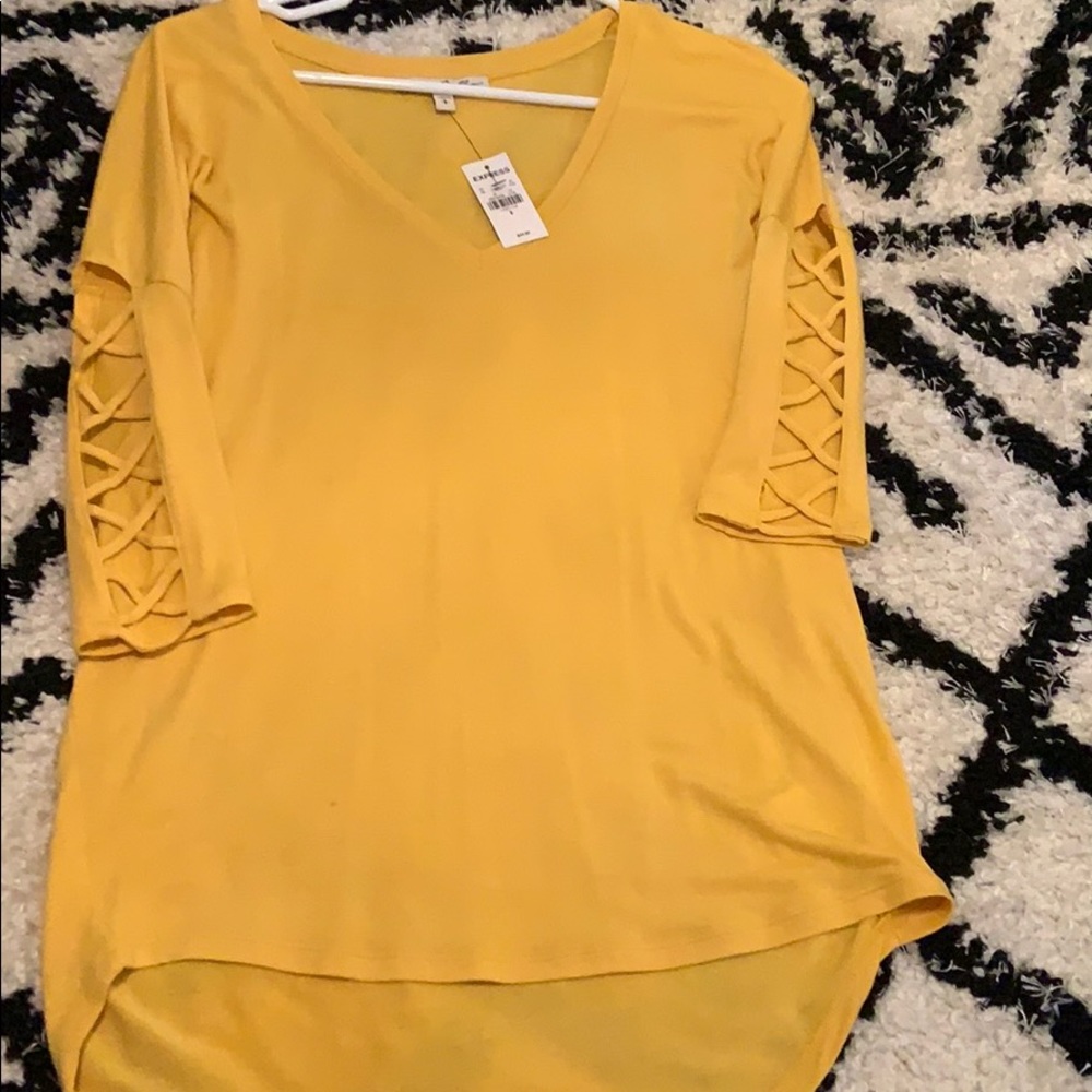 Yellow dress shirt from express